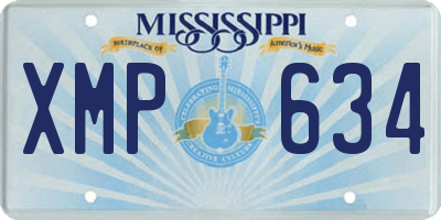 MS license plate XMP634