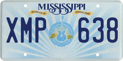 MS license plate XMP638