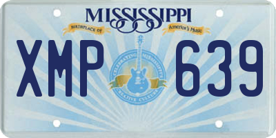 MS license plate XMP639