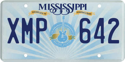 MS license plate XMP642