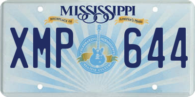 MS license plate XMP644