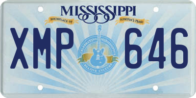 MS license plate XMP646