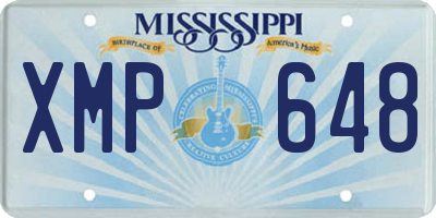 MS license plate XMP648