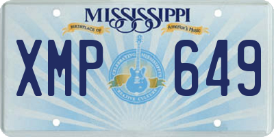 MS license plate XMP649