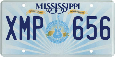 MS license plate XMP656