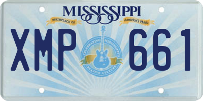 MS license plate XMP661
