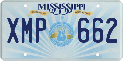MS license plate XMP662