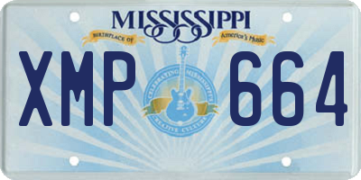 MS license plate XMP664