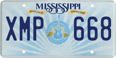 MS license plate XMP668