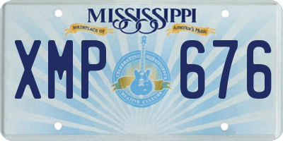 MS license plate XMP676