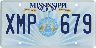 MS license plate XMP679
