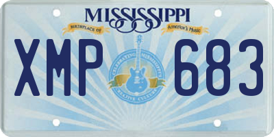 MS license plate XMP683