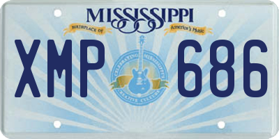 MS license plate XMP686