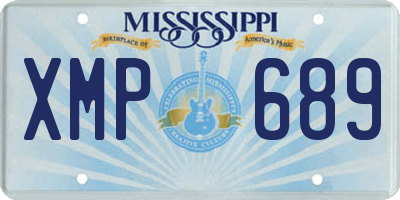 MS license plate XMP689