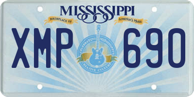 MS license plate XMP690