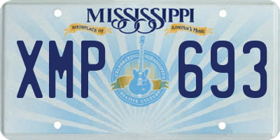 MS license plate XMP693