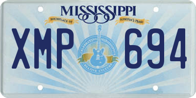 MS license plate XMP694