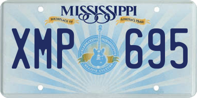 MS license plate XMP695