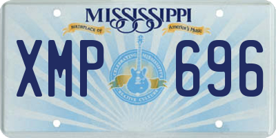MS license plate XMP696