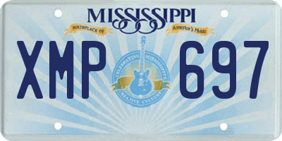 MS license plate XMP697