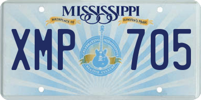 MS license plate XMP705