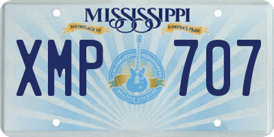 MS license plate XMP707