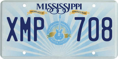 MS license plate XMP708