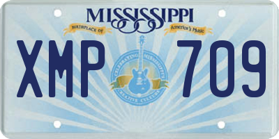 MS license plate XMP709