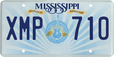 MS license plate XMP710