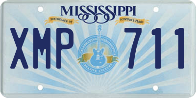 MS license plate XMP711