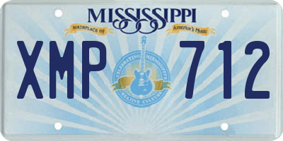 MS license plate XMP712