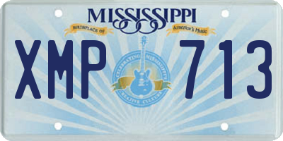 MS license plate XMP713