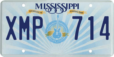 MS license plate XMP714