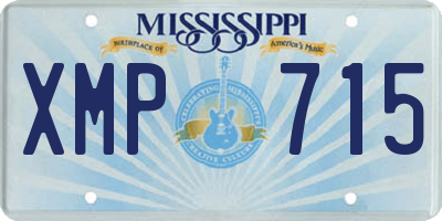 MS license plate XMP715