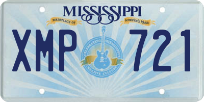 MS license plate XMP721