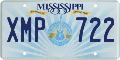 MS license plate XMP722