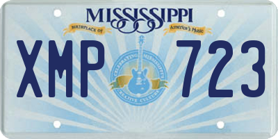 MS license plate XMP723