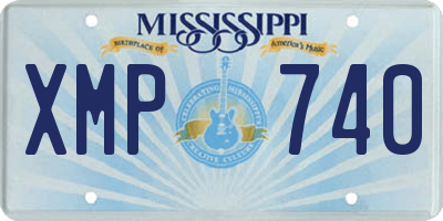 MS license plate XMP740