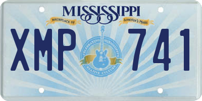 MS license plate XMP741