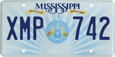 MS license plate XMP742