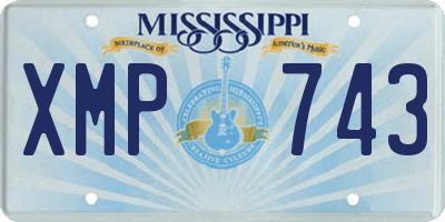 MS license plate XMP743