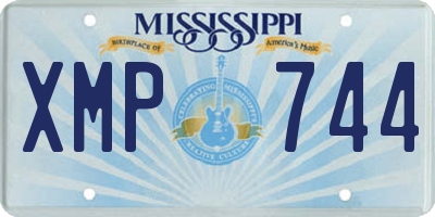 MS license plate XMP744