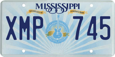 MS license plate XMP745