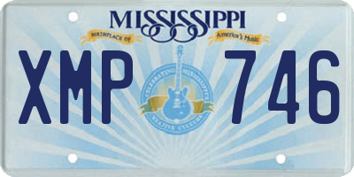 MS license plate XMP746