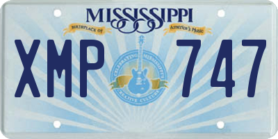 MS license plate XMP747