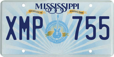 MS license plate XMP755