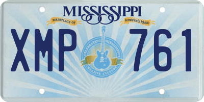 MS license plate XMP761
