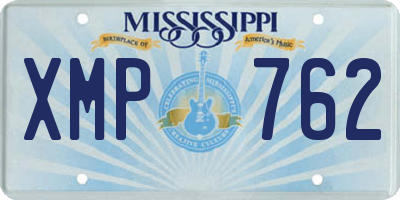MS license plate XMP762
