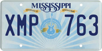 MS license plate XMP763