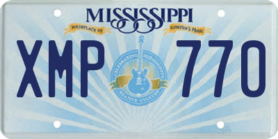 MS license plate XMP770
